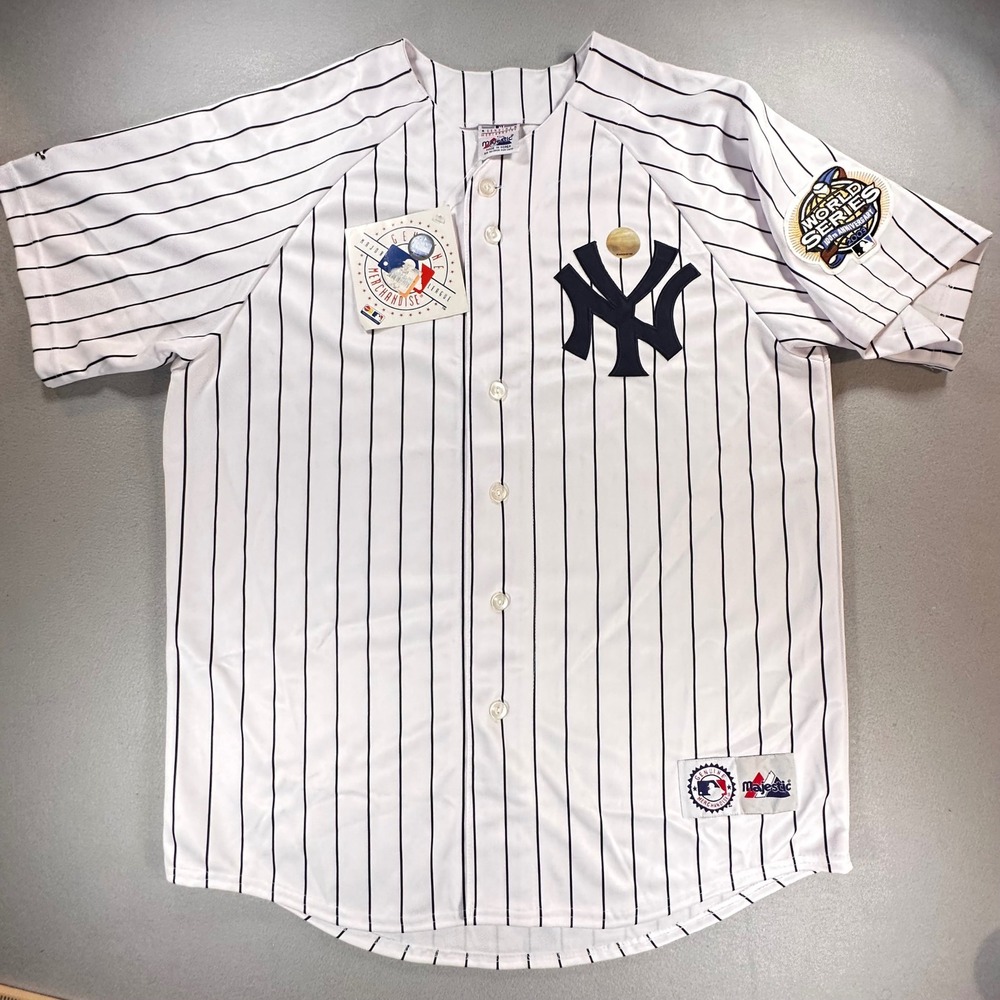 NEW! Majestic NY Yankees 2003 World Series 100th Anniversary Jersey Mens L
